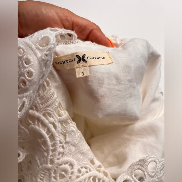 Nightcap White Eyelet Apron Mini Dress XS Coquette - Picture 8 of 13